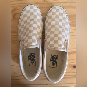 Checkered slip on Vans
